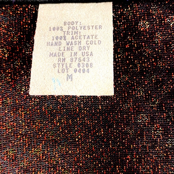 VINTAGE Wear On Earth Shiny Sheer Button Down Top - Picture 3 of 5